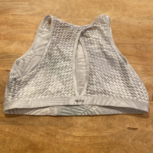 Peloton x WITH Palm Leaves high neck mesh back sports bra - “XL” - Picture 2 of 6